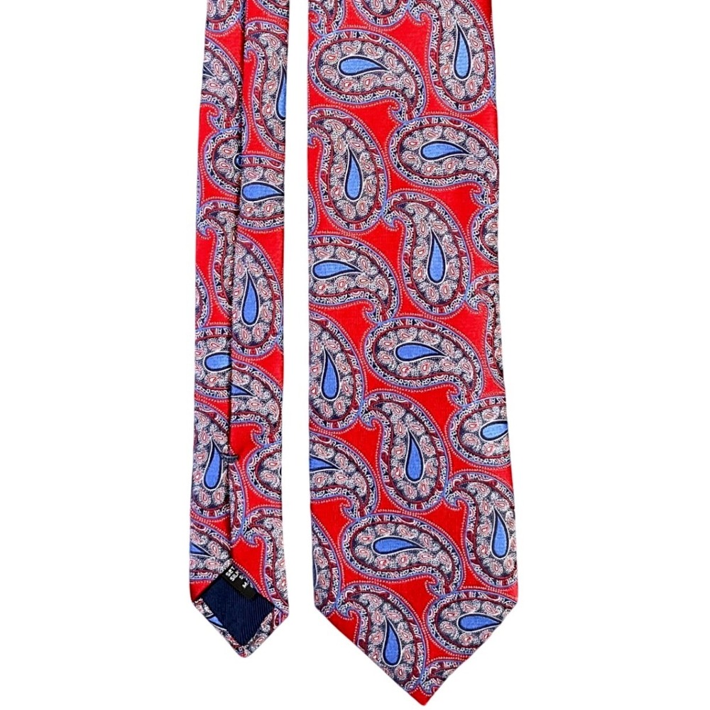 Ermenegildo Zegna Paisley Necktie Men 60" Silk Hand Made Italy Formal Office